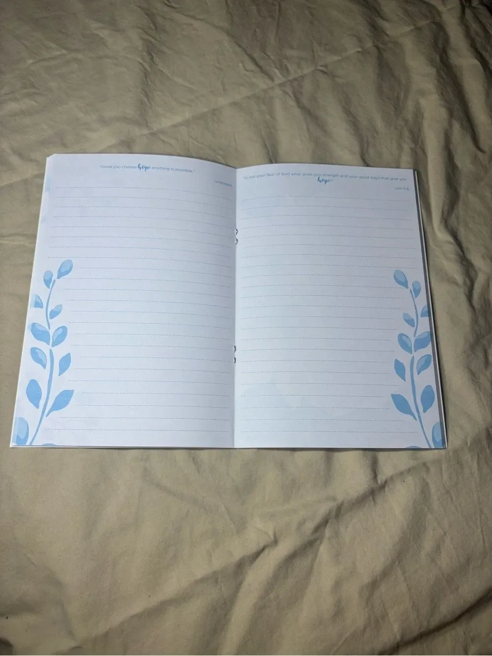 New Inspirational Journal - Purple & Blue Leaf Design Spiritual Religious